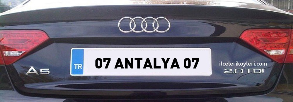 Antalya Plaka Kodu